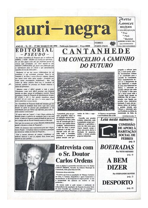 Thumbnail for AURI-NEGRA (25) 1991-03-27