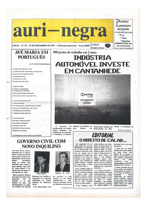 Thumbnail for AURI-NEGRA (43) 1991-12-27