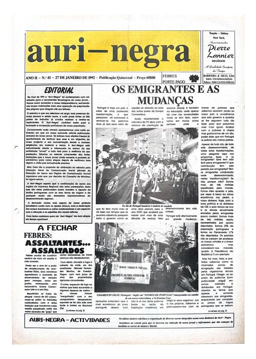 Thumbnail for AURI-NEGRA (45) 1992-01-27